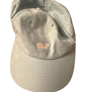 Vineyard Vines Gray Cap with Pink Logo